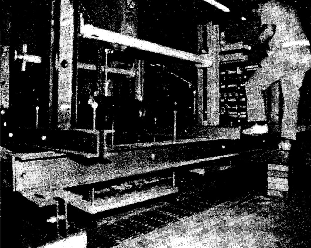 Photograph of a pull-out test rig set up for creep test (UTS)